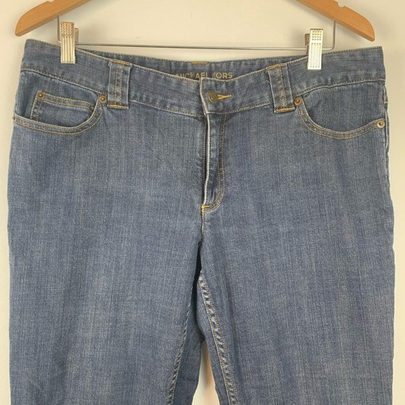 MICHAEL‎ KORS Cuffed Jeans w/ Gold Accent Buckle Sz 14 - Picture 3 of 12